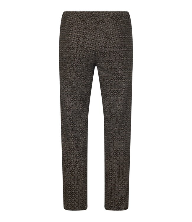 stretch broek met retro print beige- bruin Sunday 74cm