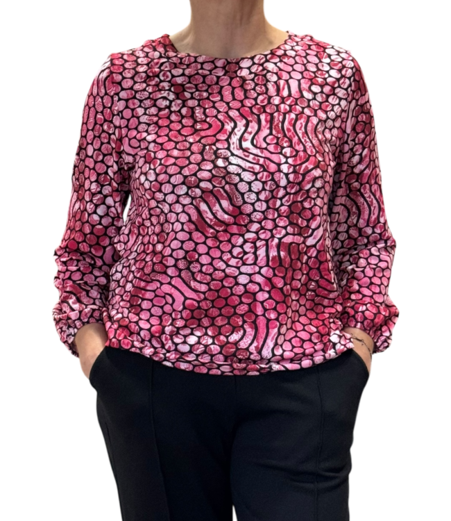 dames blouson shirt zebra fuchsia Navigazione  lange mouw