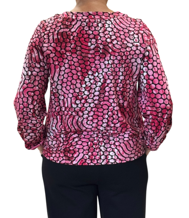 dames blouson shirt zebra fuchsia Navigazione  lange mouw