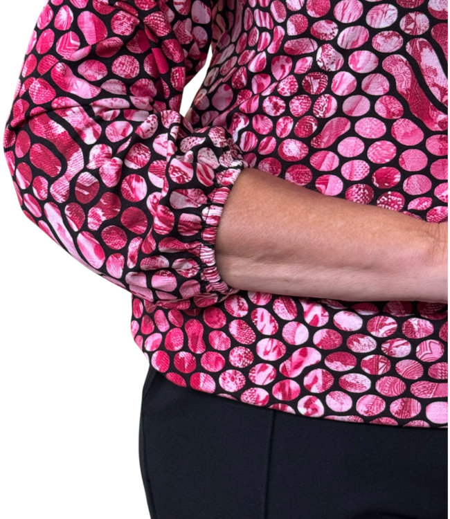 dames blouson shirt zebra fuchsia Navigazione  lange mouw
