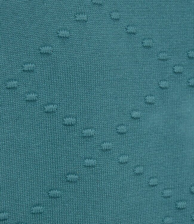 dames pullover "Dodo" korte mouw 3D-stip katoen Brittany Blue FreeQuent - 206479 .