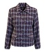 chique dames jasje met knopen en wol marine Signature