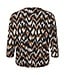 dames blouson (dikke stof) zigzag print tabak- zwart Brandtex