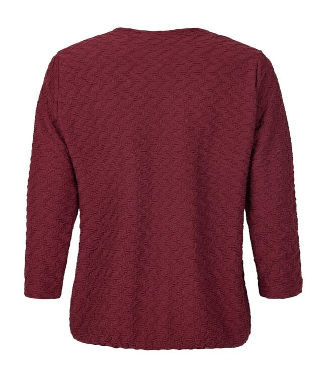 blouson relief bordeaux 3/4 mouw Brandtex