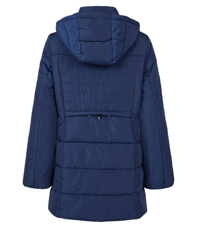 winterjas met afritsbare capuchon blauw Brandtex