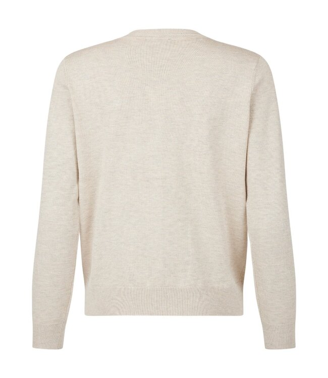 dames vest met vierkante knopen en zakjes beige