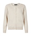 dames vest met vierkante knopen en zakjes beige