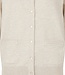 dames vest met vierkante knopen en zakjes beige
