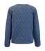 spijker jasje met patroon indigo- blauw