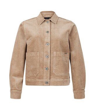 Brandtex. sportief vest jasje rib- stof camel Brandtex