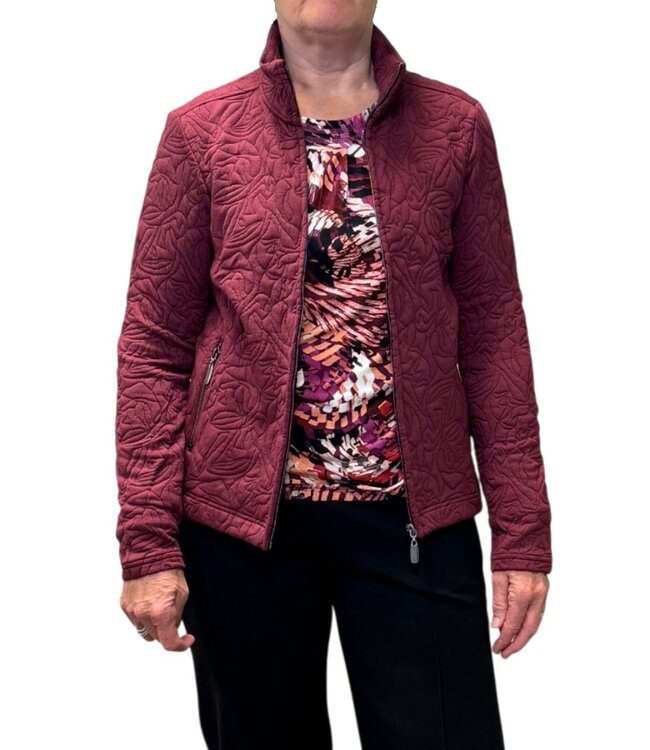 sportief vest jasje met ritssluiting bordeaux