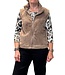 dames gilet "Bontje" met ritssluiting nougat M.X.O.