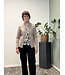 dames blouson shirt elastiek panther print beige- zwart Brandtex