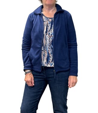 M.X.O. dames fleece vest met ritssluiting marine- blauw M.X.O.