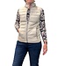 sportiefe dames bodywarmer met ritssluiting beige