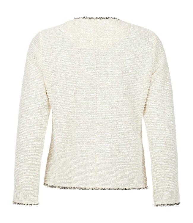 chique dames jasje met structuur en drukknopen offwhite Sunday