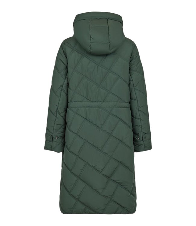 lange winterjas padded groen met capuchon Frandsen