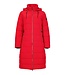 lange winterjas padded rood met capuchon Frandsen
