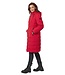 lange winterjas padded rood met capuchon Frandsen