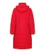 lange winterjas padded rood met capuchon Frandsen