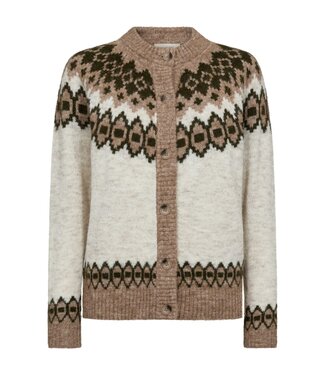 FreeQuent dames vest met knopen en wol Novala beige FreeQuent