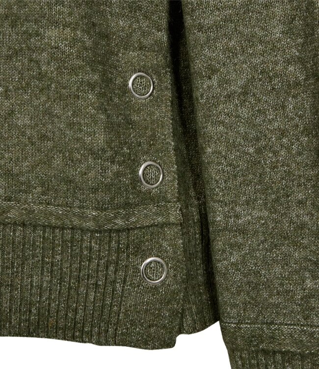 dames trui knopen en rolneck groen "Mulle" FreeQuent