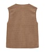 zacht dames gilet met knopen en zakjes taupe "Teddy" - FreeQuent