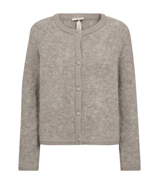 FreeQuent kort dames vest met knopen en 10% wol "Christa"  taupe FreeQuent