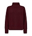 dames pullover kabel- structuur col "Saturn" bordeaux FreeQuent