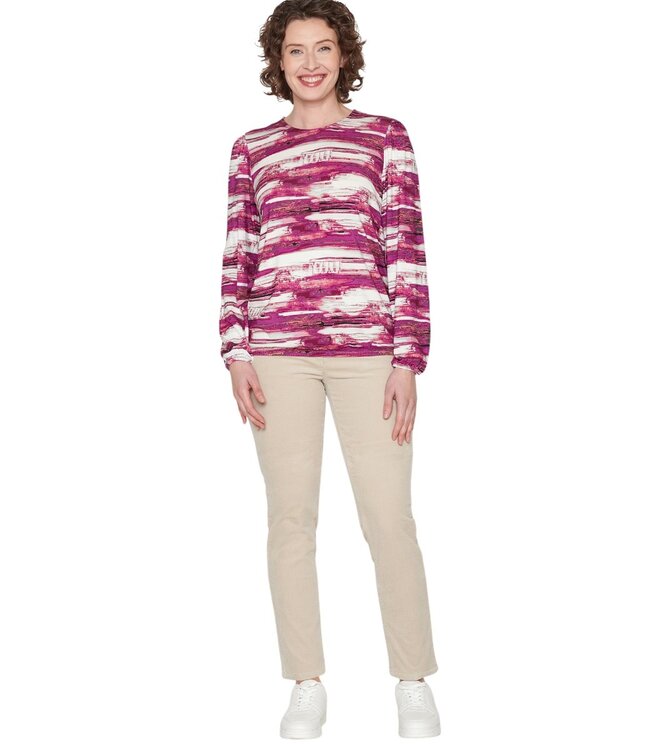 dames blouson streep structuur fuchsia Brandtex