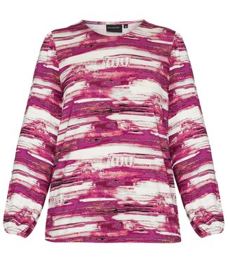 Brandtex. dames blouson streep structuur fuchsia Brandtex