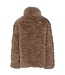 zachte dames jas Faux- fur "Fine" met ritssluiting Desert Taupe FreeQuent