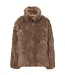 zachte dames jas Faux- fur "Fine" met ritssluiting Desert Taupe FreeQuent