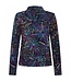 dames blouson shirt elastiek "fireworks" blauw Signature