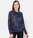 dames blouson shirt elastiek "fireworks" blauw Signature