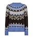 Noorse dames trui met print blauw FreeQuent