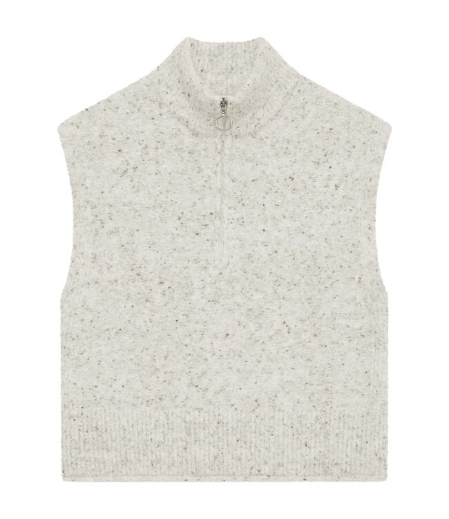 dames gilet met ritssluiting "Nemes" gemeleerd beige FreeQuent
