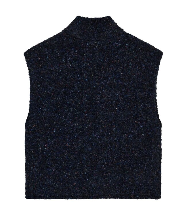 dames gilet met ritssluiting "Nemes" gemeleerd marine FreeQuent