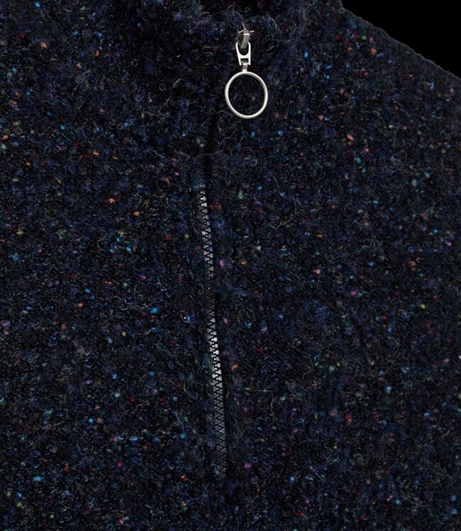 dames gilet met ritssluiting "Nemes" gemeleerd marine FreeQuent