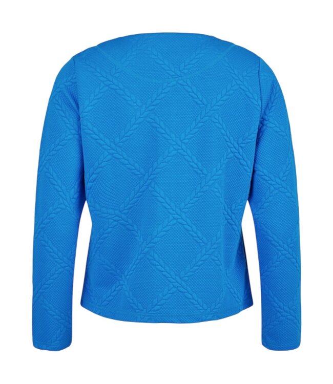 chique dames jasje kabel- structuur blauw Sunday