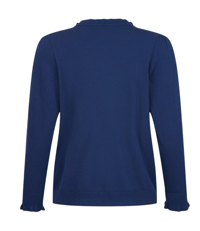 chique dames vest roesel- accenten "Frill" marine Sunday