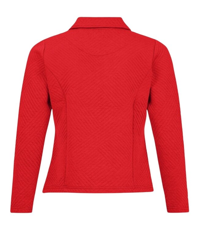 chique dames vest jasje met ritssluiting rood Sunday