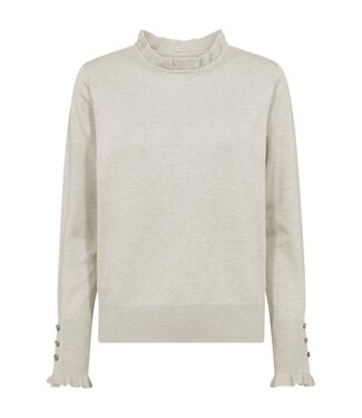 FreeQuent dames pullover "Katie" roesel- boordje beige  FreeQuent