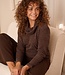 blouson pullover "Nico" met hangcol en lurex dames bruin Fos- Amsterdam