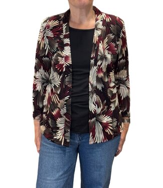 BLAUW twinset (2in1) heavy- tricot "boeket" bordeaux