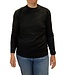 warme dames trui turtleneck golfpatroon zwart