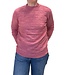 warme dames trui turtleneck golfpatroon roze