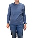 warme dames trui turtleneck wyber- patroon jeansblauw