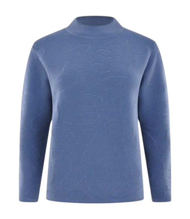 warme dames trui met structuur jeansblauw Navigazione