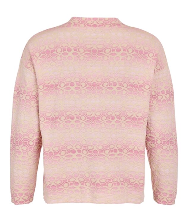 dames trui turtleneck figuur roze Sunday